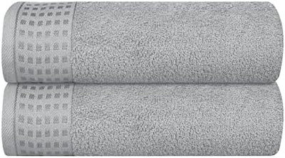 100% Cotton Towel In Light Grey (Pack Of 1 )