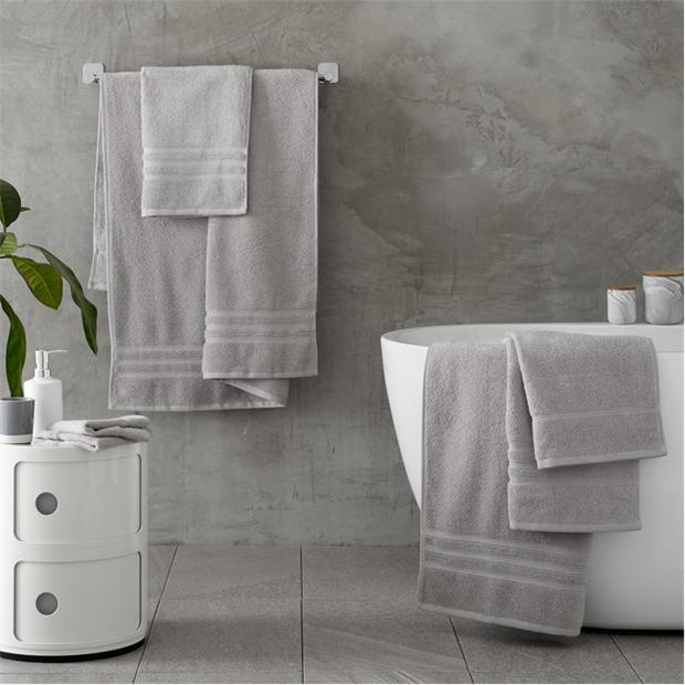 Combed Hand Towel 100% Cotton Grey Color (Set of 2)