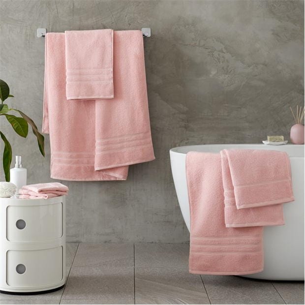 Combed Hand Towel 100% Cotton Light Pink Color (Set of 2)