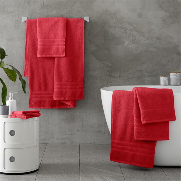 Combed Hand Towel 100% Cotton Maroon Color (Set of 2)