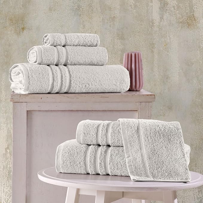 Silver Combed 3Pc Towel 100% Cotton