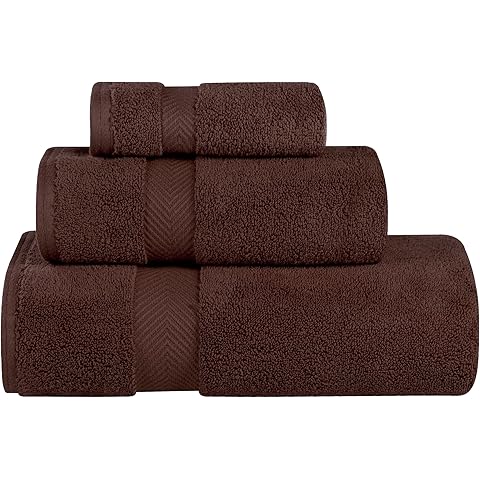 Chocolate Combed 3Pc Towel 100% Cotton