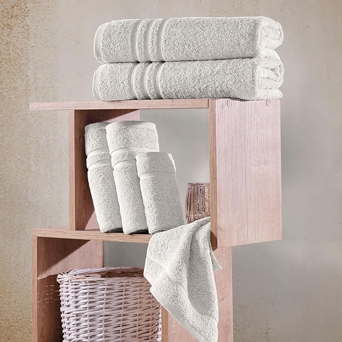 Silver Combed 3Pc Towel 100% Cotton