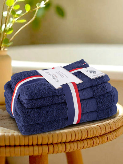 Super Soft Pure Cotton Towel in Navy Iris Pack of 2
