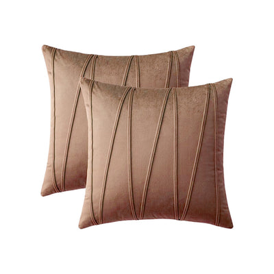 Embroidered V Velvet Cushion Cover Pack Of 2