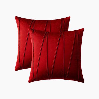 Embroidered V Velvet Cushion Cover Pack Of 2