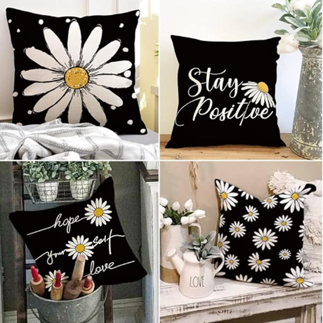 Daisy Cushion Covers Pack of 4