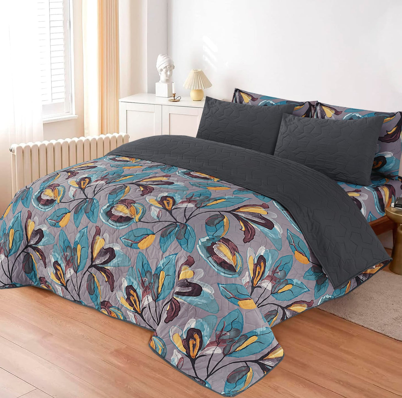 6 PCs Printed  Bed Spread Sets