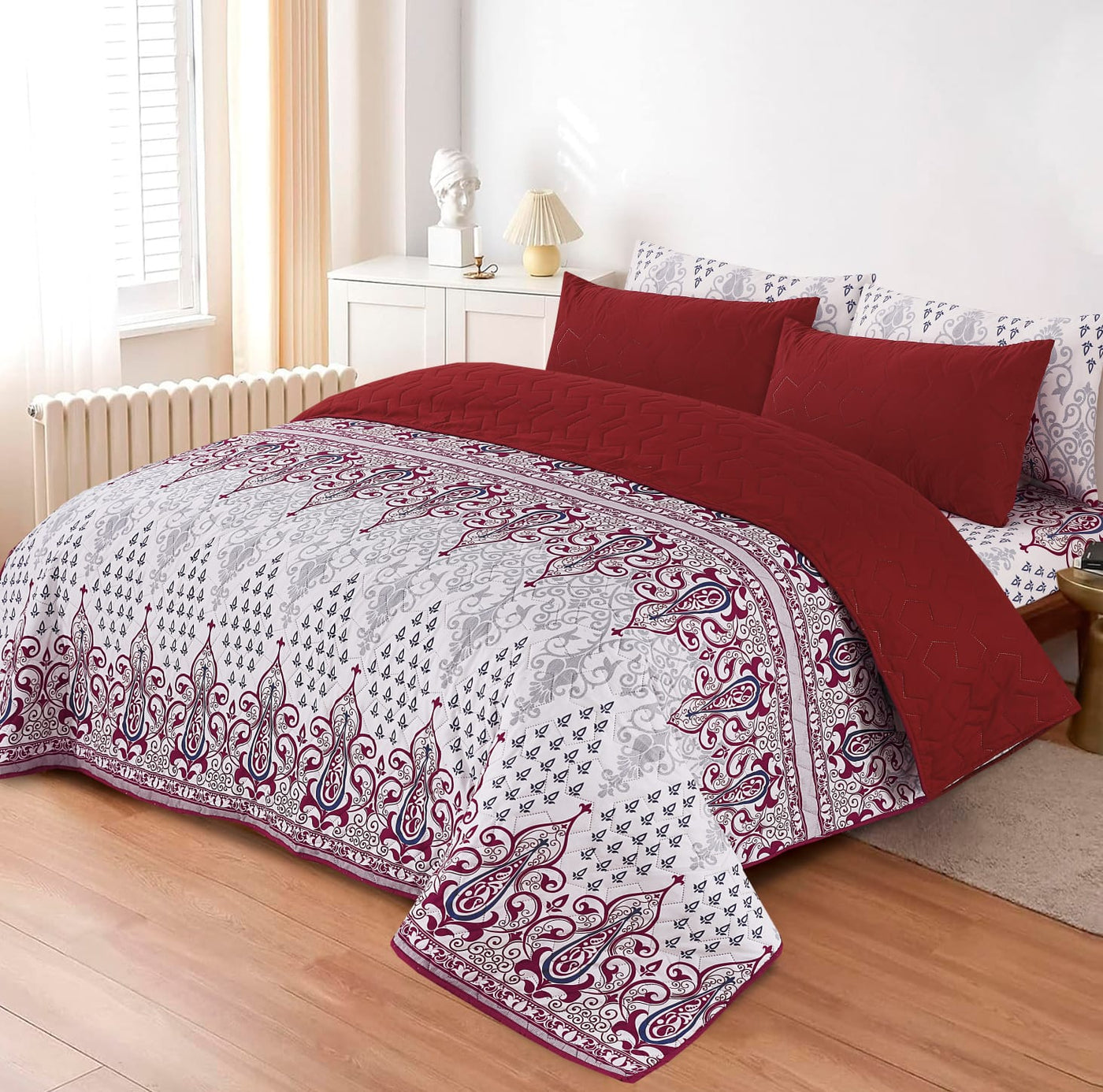 6 PCs Printed  Bed Spread Sets