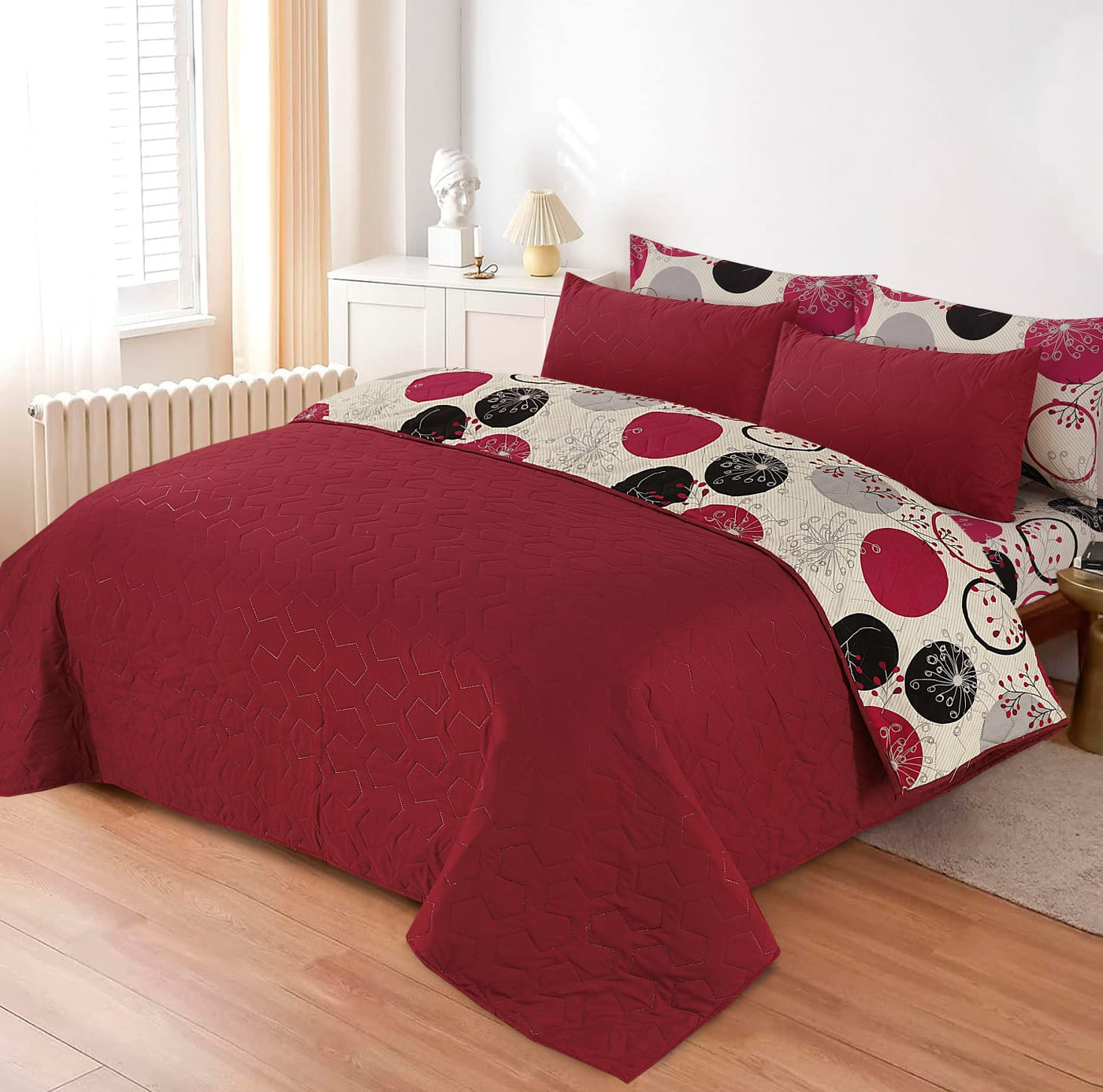 6 PCs Printed  Bed Spread Sets