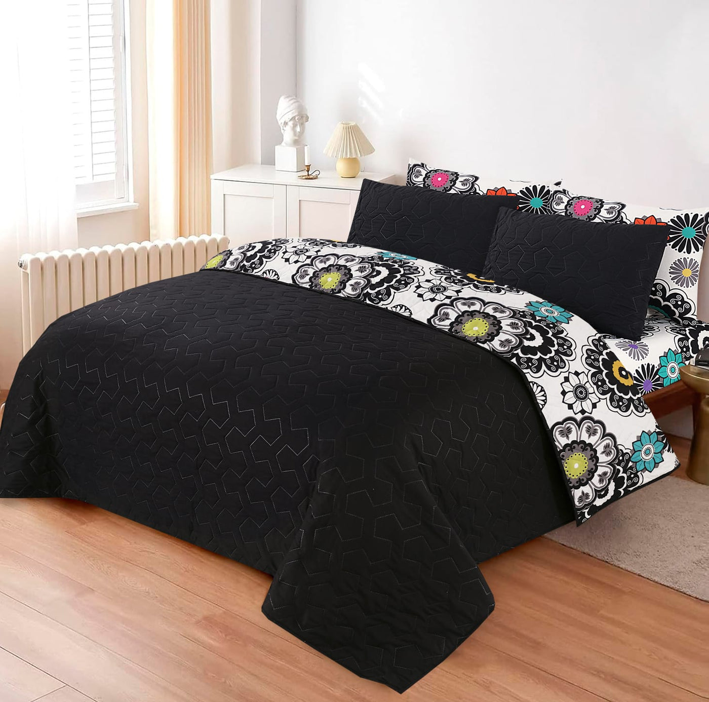 6 PCs Printed  Bed Spread Sets