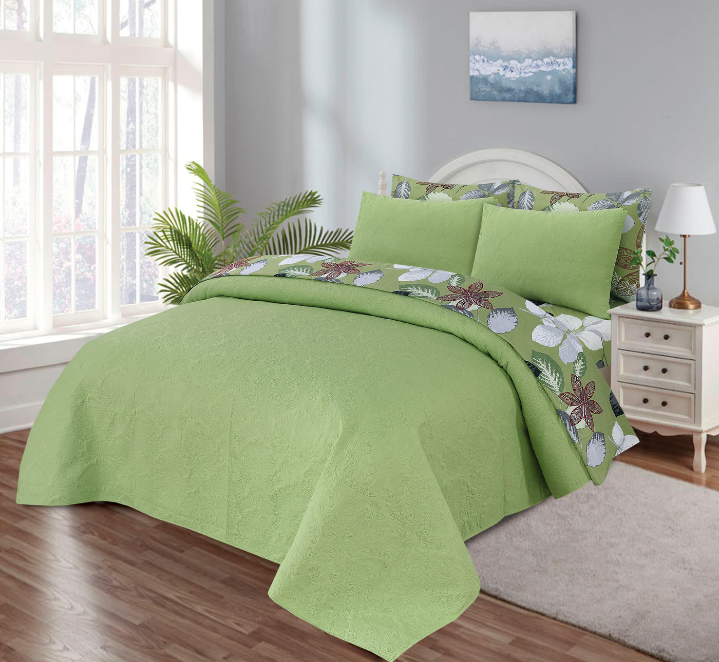 6 PCs Luxury Front Rivers Comforter Sets 6P-CSPD-1106