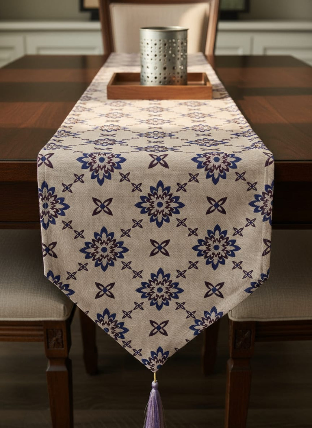 Ethnic Style Chenille Table Runner