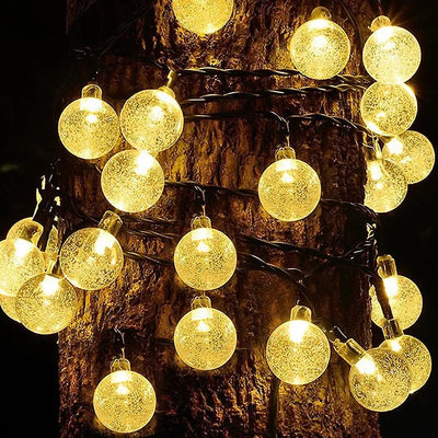 Thai Style Cotton Ball LED Fairy String Lights (pack o 2)
